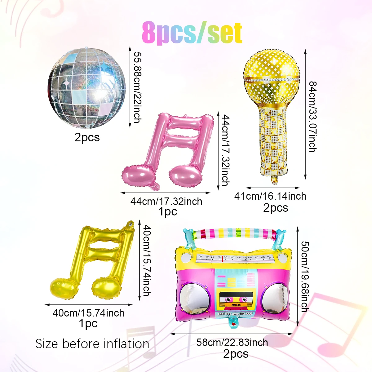 

Ретро-шары набор 8 шт.