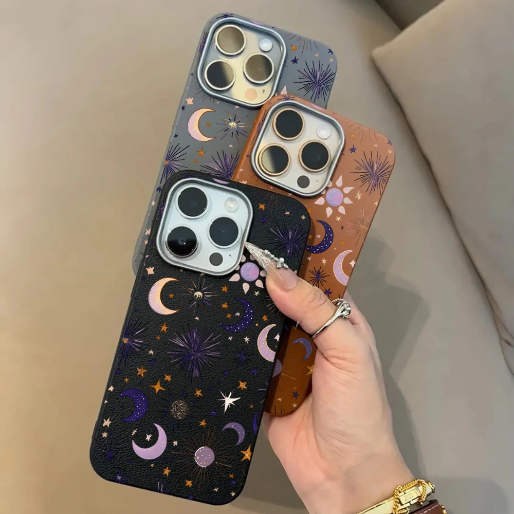 Фото INS Moon Sun Star Роскошный ретро чехол для телефона для Xiaomi Mi Lite 5G Ne Xiaomi For17 Pro Max 13 14 15 12 Pro 12T 13t 14t 15t Fundas №2