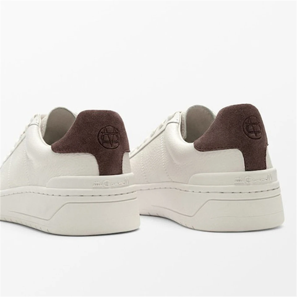 2023 Spring Summer Genuine Leather Lace-Up Sneakers Women Canvas Shoes Woman Casual Sports Shoes Female Flats Trendy Footwear