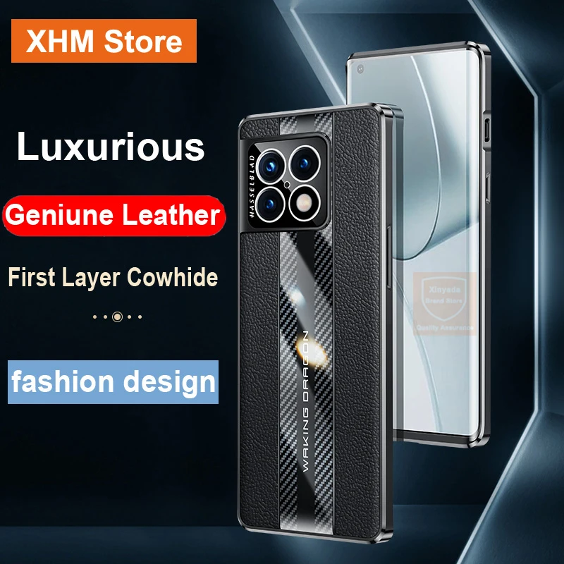 

Роскошный чехол из натуральной воловьей кожи для OnePlus 10 Pro, чехол из натуральной коровьей кожи для OnePlus 10 Pro, чехол-бампер