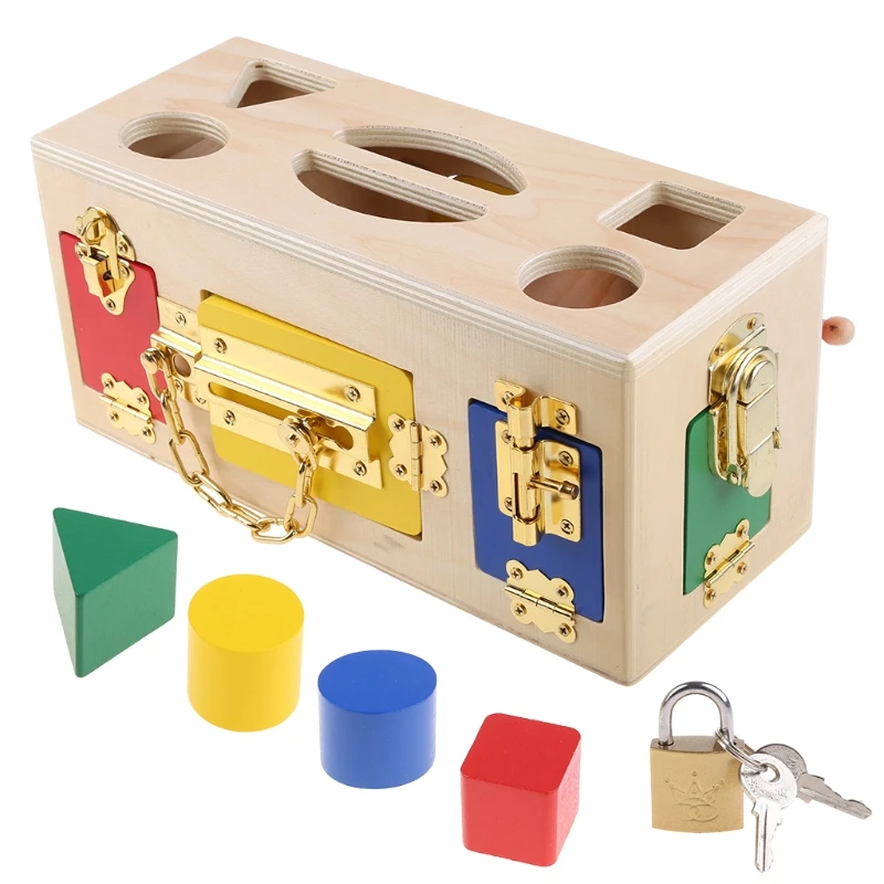 

Activity Center Geometric Unlock Toys Interactive Preschool Baby Learning Toys