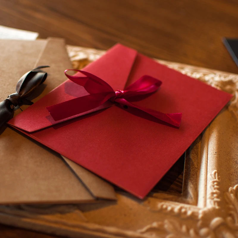 1 шт. Простой Конверт в стиле ретро с цифрами и пятью деловое приглашение любовь