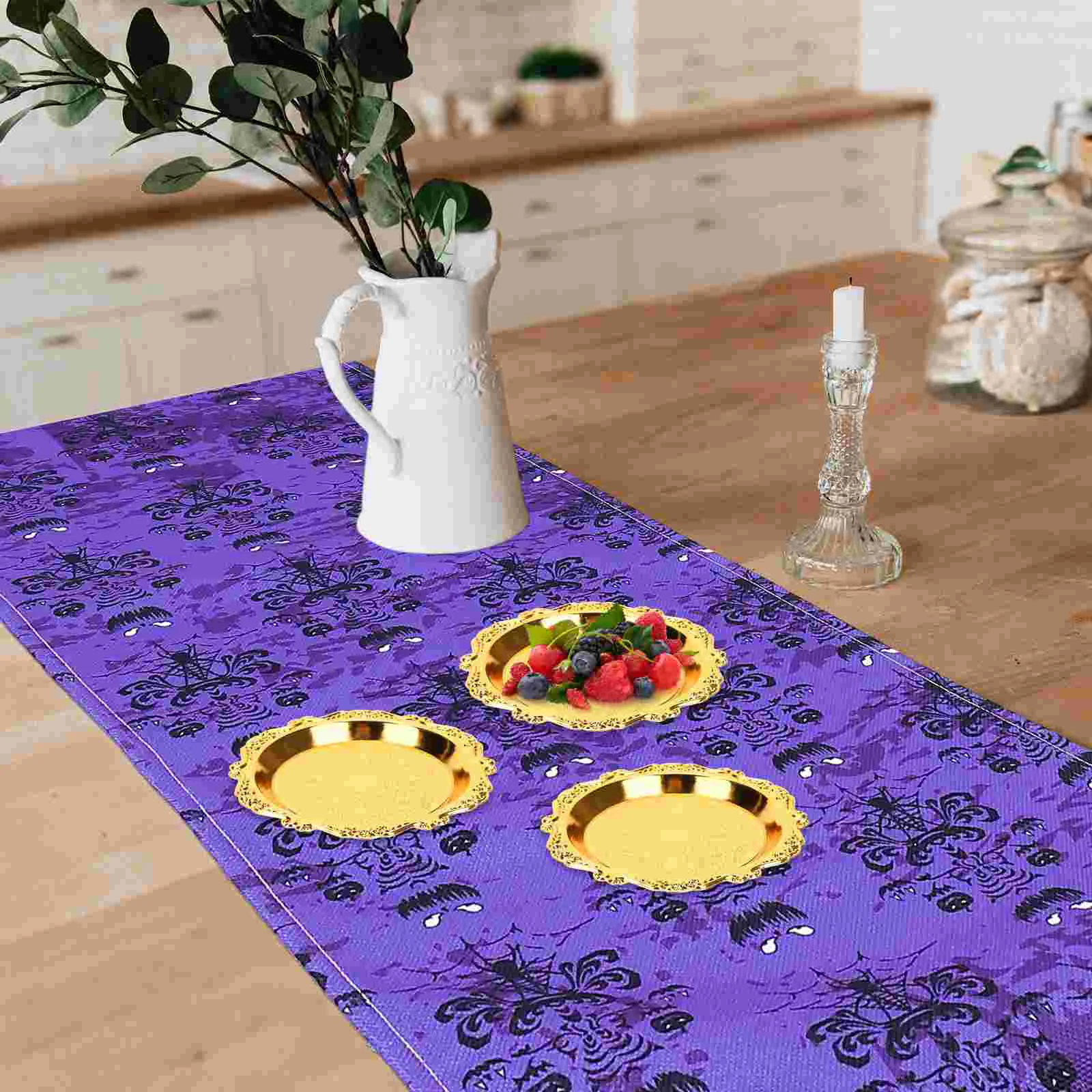 6 шт. тарелка с сухофруктами золотой декор подносы для чипсов сервировочные