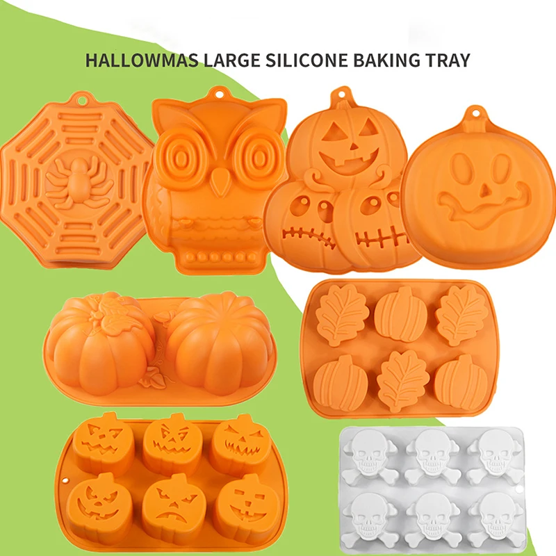 

Fine Art Halloween Owl Silicone Baking Pan Animal Spider Pumpkin Silicone Cake Mold Skull Baking