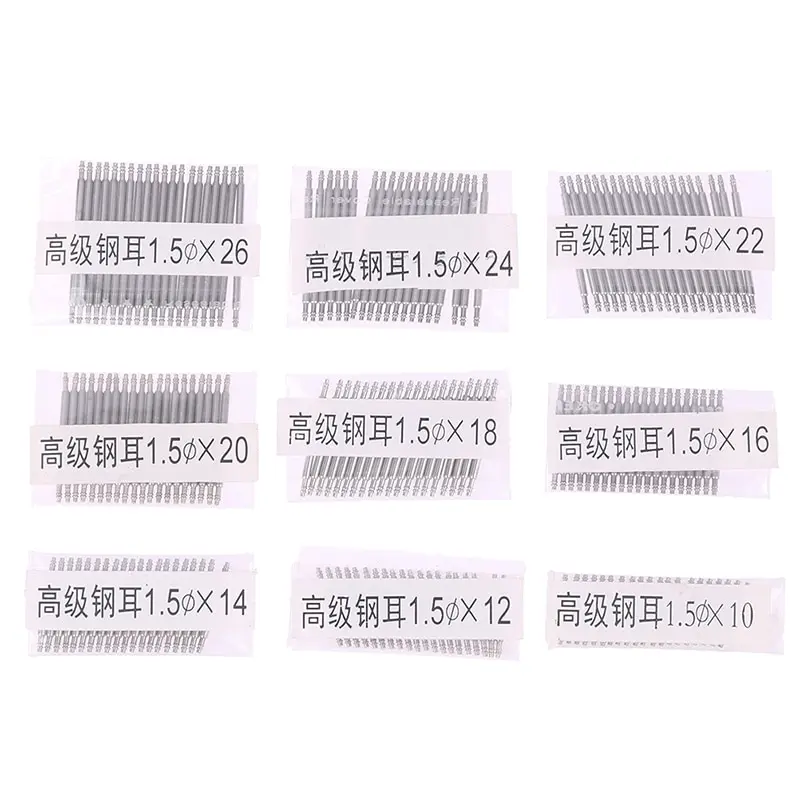 

20PCS 1.5MM Watchbands Repair Tool Stainless Steel Spring Bar Silver Metal 10-26mm Strap Link Pin Accessories