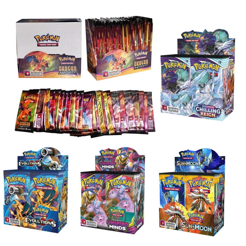 

360 шт./кор. карты Pokemon Sun & Moon Lost Thunder, хит продаж на английском языке, игра с развивающимися играми, Коллекционные детские игрушки, подарки