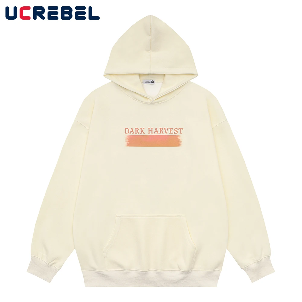 

Свитшот мужской с длинным рукавом, повседневный свободный двусторонний худи с надписью, уличная одежда, осень