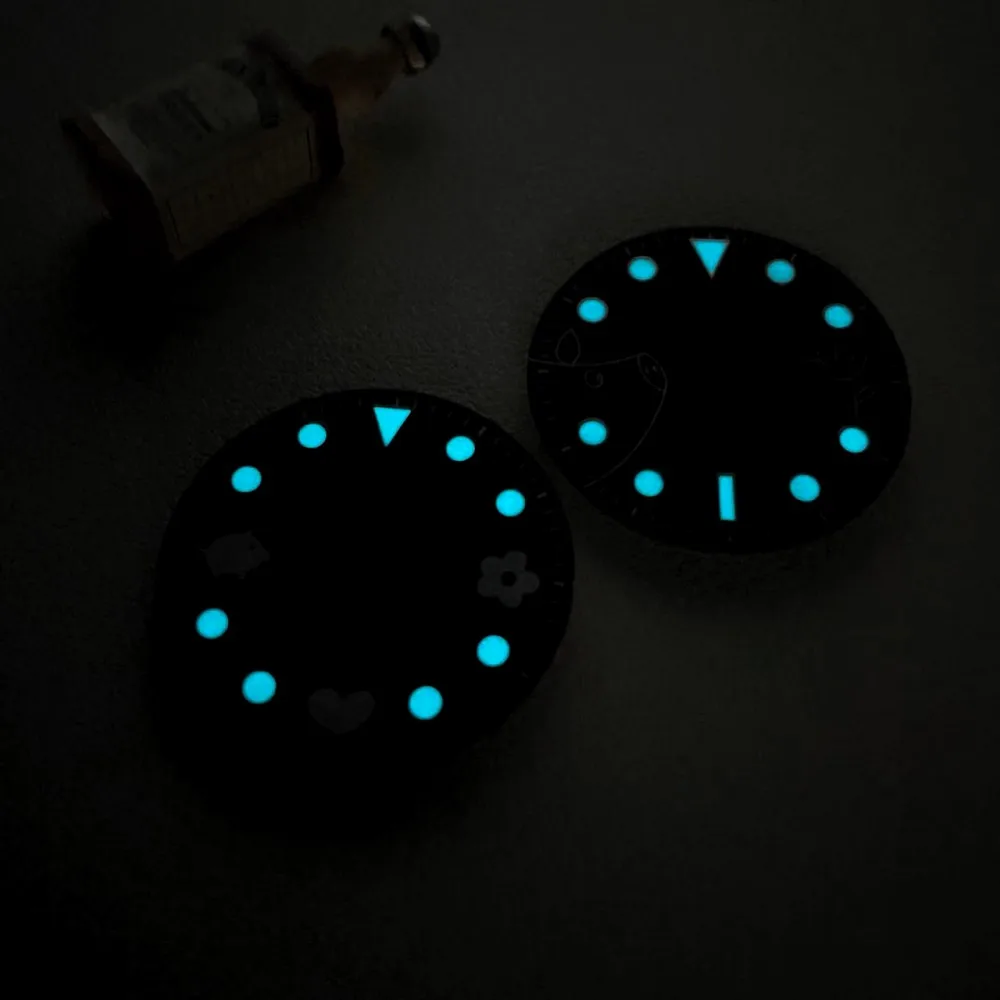 New 8215 Calendarless Dial Ice R mark Blue Luminous 2836 Modified Cartoon Diving Watch Literally Watch Accessories