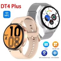 relogio masculino dt4 plus smart watch nfc ai voice assistant bluetooth call gps tracker wireless charging smartwatch pk gts 2