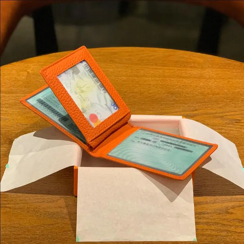 Ультратонкий держатель для карт из коровьей кожи San Maries простой кредитных Модный