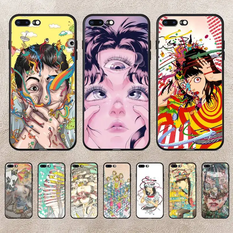 

Shintaro Kago Horror Cartoons Phone Case For Huawei Y5 Y62019 Y52018 Y92019 Luxury Funda Case For 9prime2019