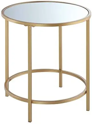 

Coast Faux Marble Round End Table, White Faux Marble / Gold Frame Table top Small end table Small coffee table End table for be