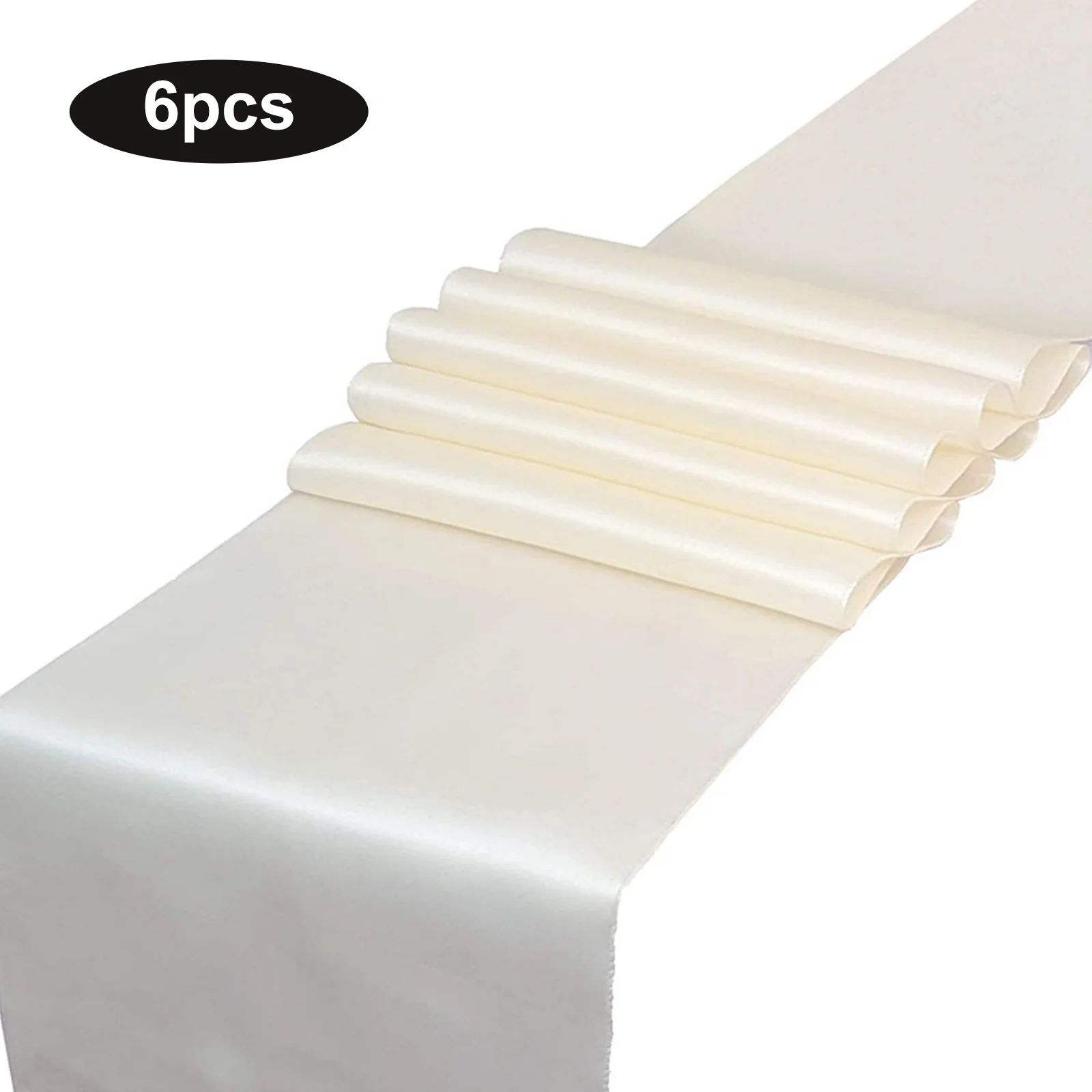 

6Pcs Satin Table Flag High-density Lock Edge Wedding Decoration Satin Tablecloth Satin European Table Flag