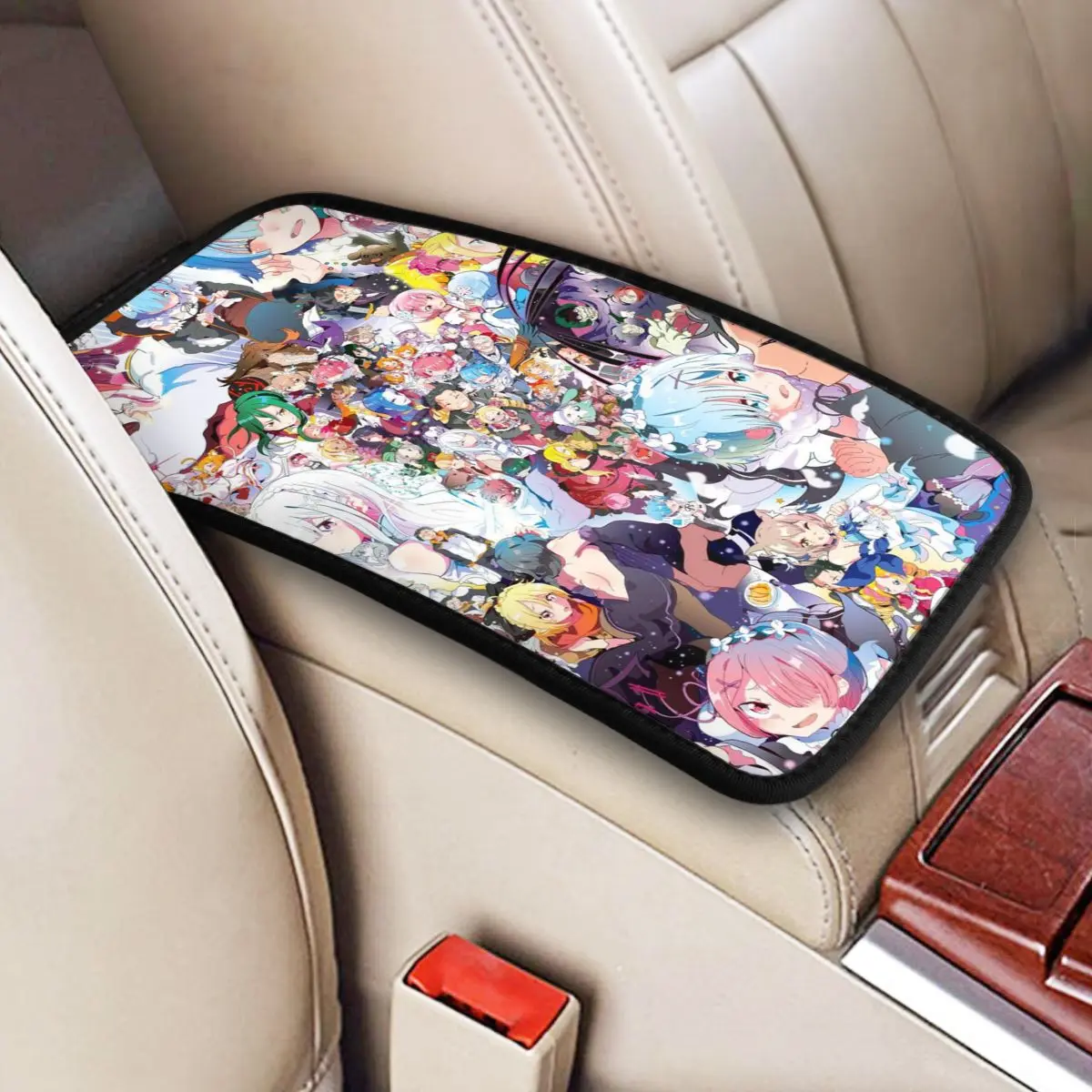 Re:Zero Аниме плед центральная консоль Накладка для автомобилей мультфильм коллаж