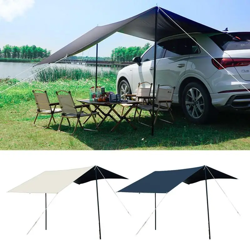 

Car Outdoor Camping Tents Automobile Waterproof Oxford Awning Spacious Tent For 5-8 People Fits Trucks Hatchbacks Outdoor Travel