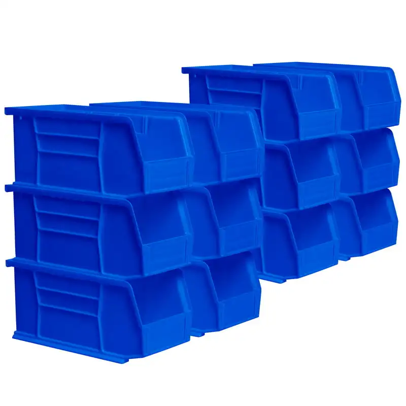 

Ящики для хранения, подвесные штабелируемые контейнеры AkroBins для мелких деталей, винтовые органайзеры, голубые, 12 шт. в упаковке