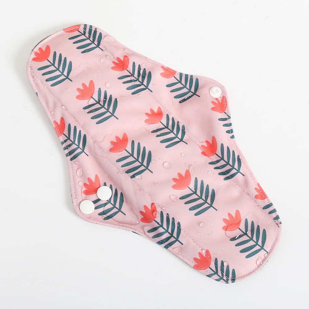 2022 Hot Selling Washable Feminine Menstrual Pad Reusable Bamboo Charcoal Sanitary Napkin 5-Pcs/Set