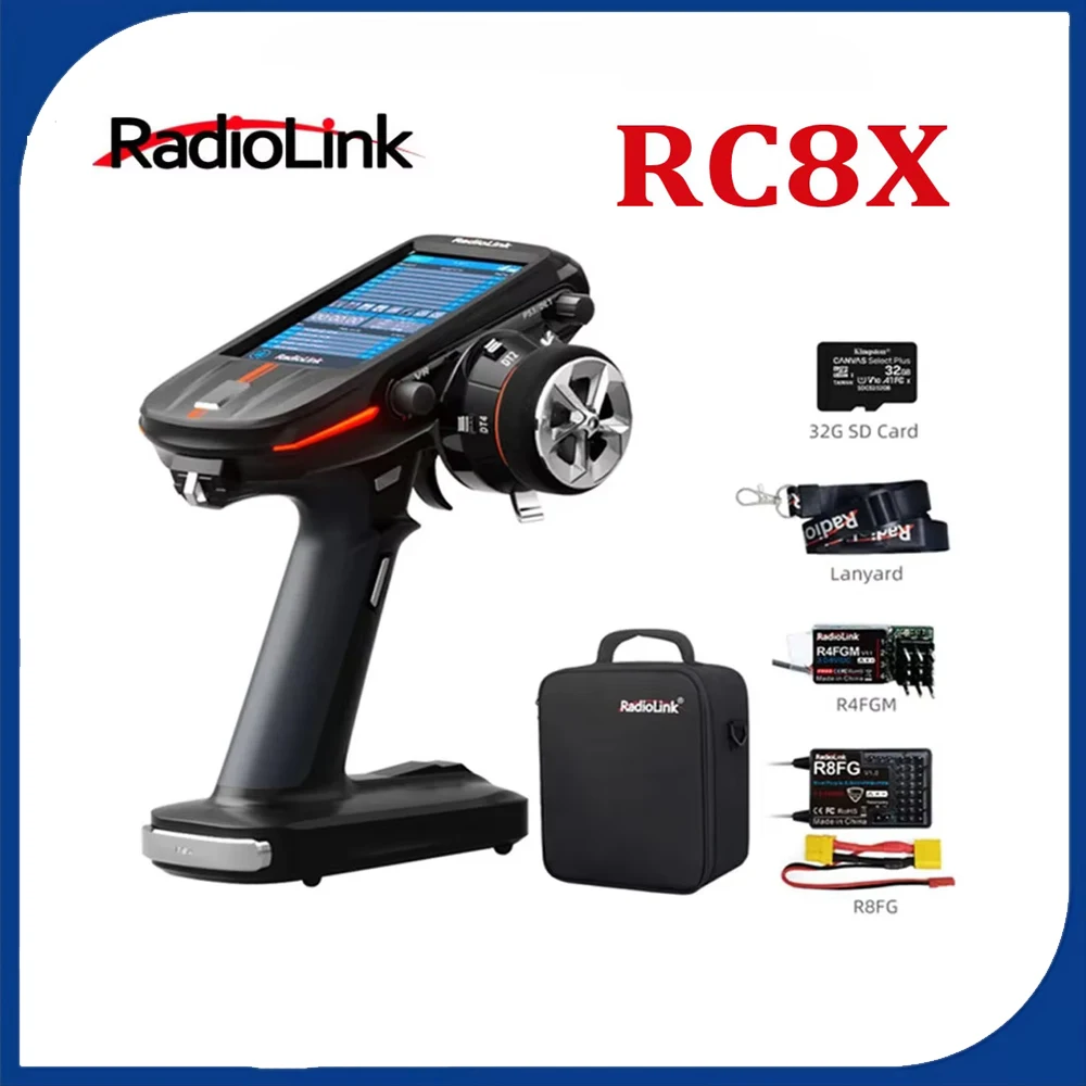 Radiolink RC8X 2.4G 8CH 4 3-дюймовый передатчик сенсорного ЖК-экрана совместимый с