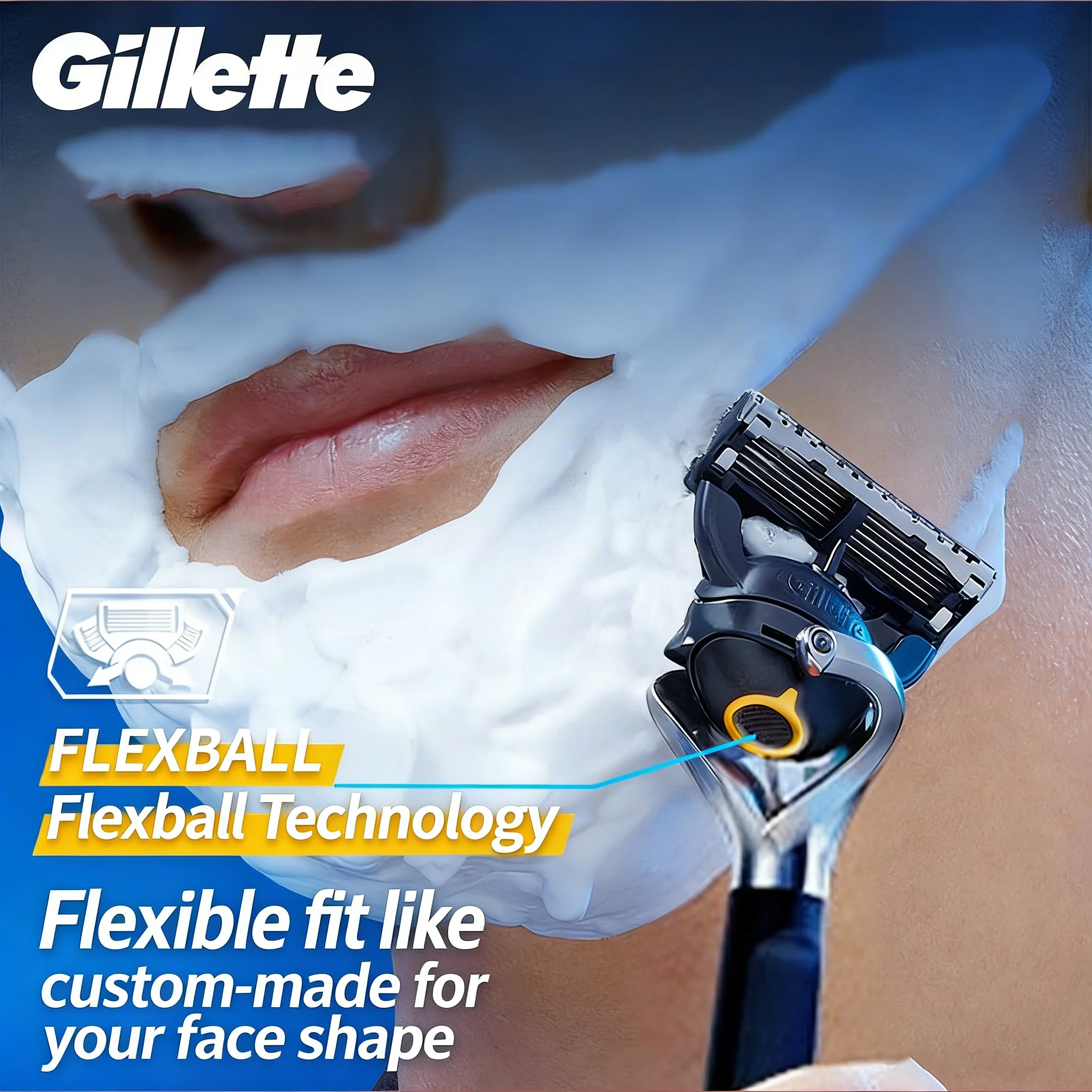 Бритва Gillette ProGlide Shield для мужчин, 5-лезвийная, с прецизионным триммером, технологией Comfortglide, ручкой и 5 сменными кассетами (art.: 3920d8091eb63) - 3920d8091eb63