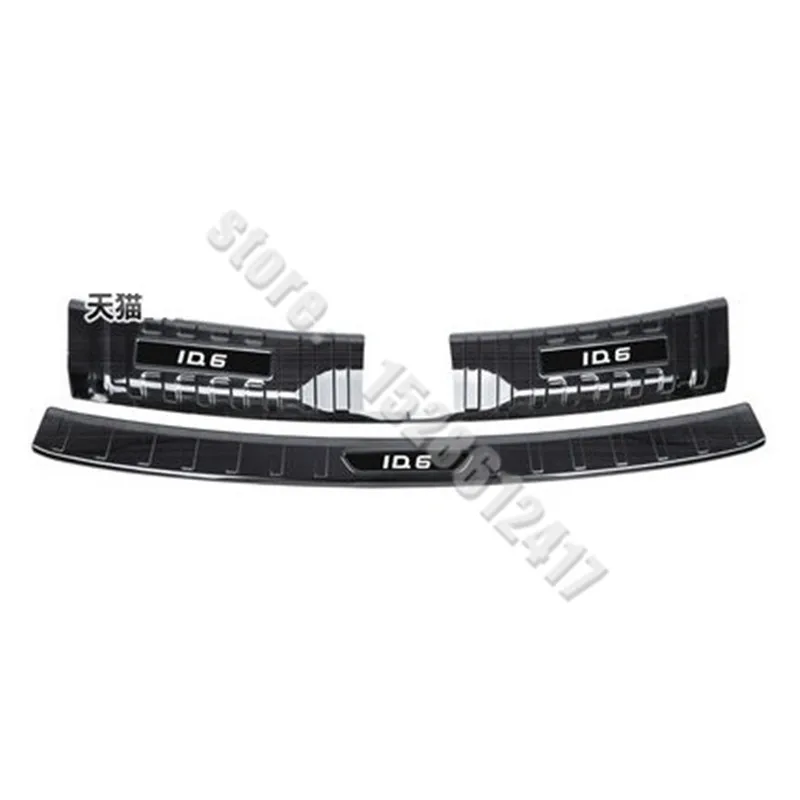

Для Volkswagen ID.6 VW ID6 2021-2022 защита заднего бампера из нержавеющей стали для автомобиля порог Защитная крышка багажника отделка автомобильные аксессуары H