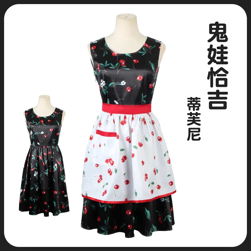 Chucky Tiffany Valentine Cosplay Costume Vintage Floral Dress Outfits Halloween Carnival Party Disguise Suit Female Male Adult