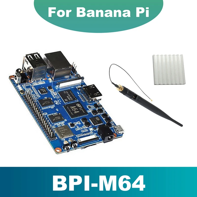 

Материнская плата с открытым исходным кодом Для Banana Pi BPI M64 + антенна + радиатор 2G DDR3 + 8G EMMC Quad Core A64 64-Bit материнская плата