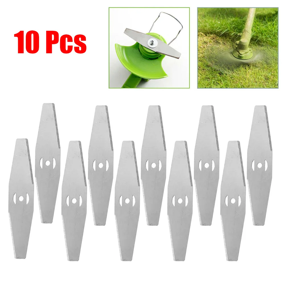 10Pcs/Set Lawn Mower Blades Metal Grass Trimmer Head Saw Blades Lawn Mower Part Hand-Held Lithium Electric Cutting Machine Blade