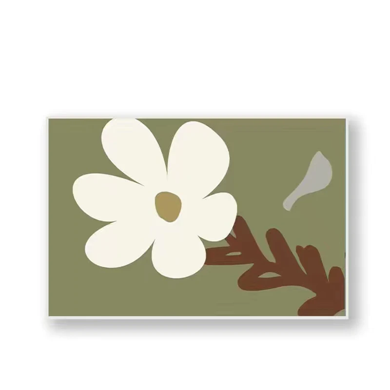

Morandi Color Flower Decorative Carpet Living Room Sofa Coffee Table Mat Bedroom Bedside Non-Slip Carpet Porch Door Mat