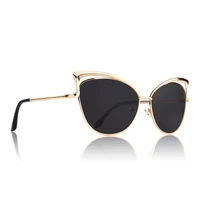 roshari polarized sunglasses womens oversized cat eye metal frame mirrored uv400