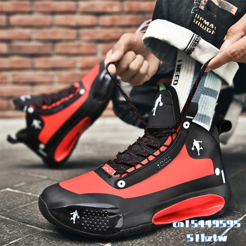Fashion Comfortable High Top Basketball Shoes Men Cushioning Basketball Sneakers Unisex Training Basket Shoes New Men Trainers