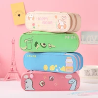 cartoon double layer pencil case large capacity box portable pouch kawaii stationery pensil bag organizer school student supply