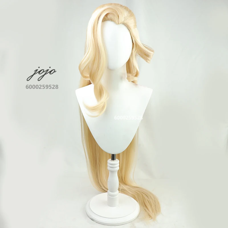 Genshin Impact Game The Fair Lady Косплей Парик Светло-Золотые Длинные Термостойкие