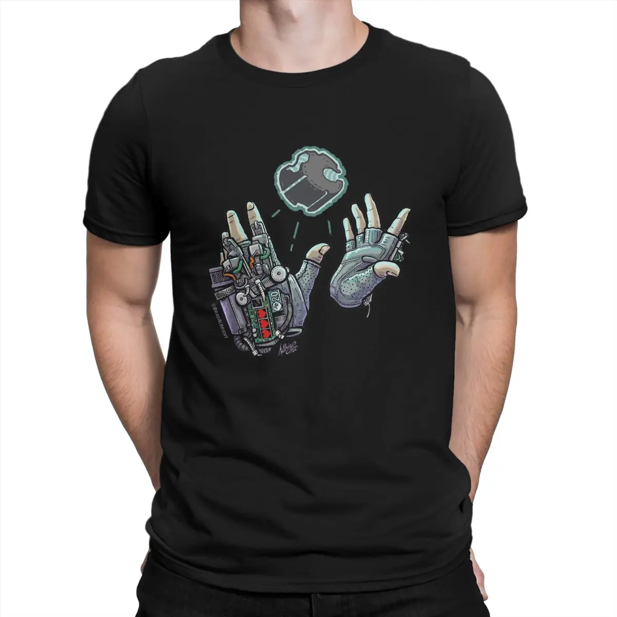 

Alyx Gravity Gloves And Combine Resin Hip Hop TShirt Half Life Casual T Shirt Newest Stuff For Adult