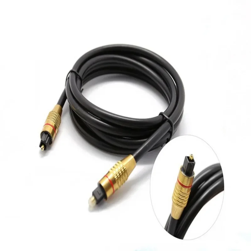 OD6.0mm Позолоченная головка Аудио Оптоволоконный кабель Toslink Аудиокабель Цифровое