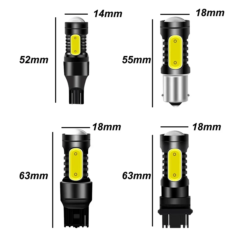 2 шт 1156 P21W светодиодный BA15S PY21W BAU15S лампочка COB 5SMD 7443 7440 W21W 3157 1157 BAY15D P215W для реверсивного поворотного сигнала (art.: 3920c1181bb48) - 3920c1181bb48
