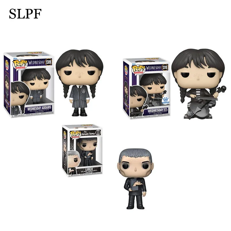 

Anime Figures Wednesday POP Action Figure Addams Adams Figurine PVC Statue Model Doll Collectible Decoration Children Toys Gifts