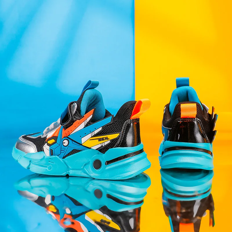 Детские кроссовки для мальчиков дышащие легкие с мягкой подошвой бега |