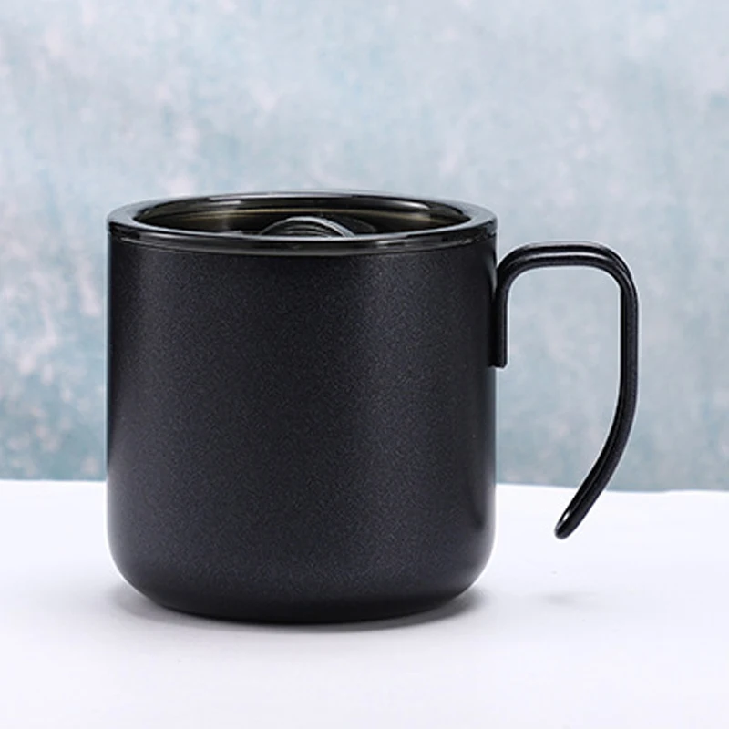 

With Lid Handle Mug 350ml Thermos Cup Stainless Steel Splash Proof Coffee Cup Mug Wholesale Water Mug Drinkware