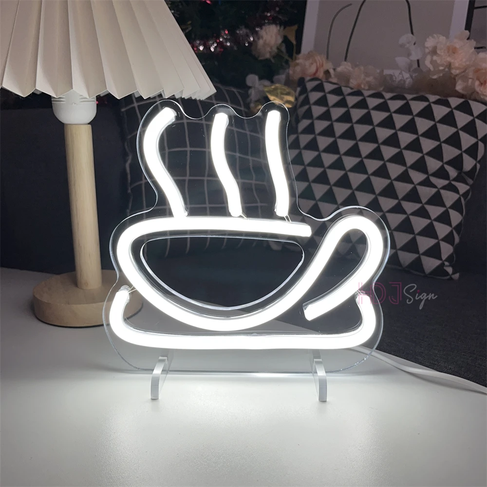 Coffee Neon Light Party Table Lamp LED Neon Sign for Coffee Shop Window Art Room Decor Neon Lights Colorful Neon Lamp Room Decor