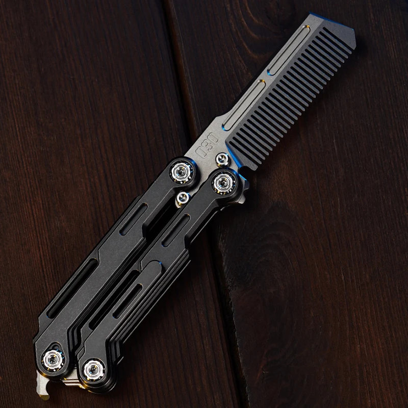Титановый сплав EDC игрушка тренировка художника бросающая расческа без края |