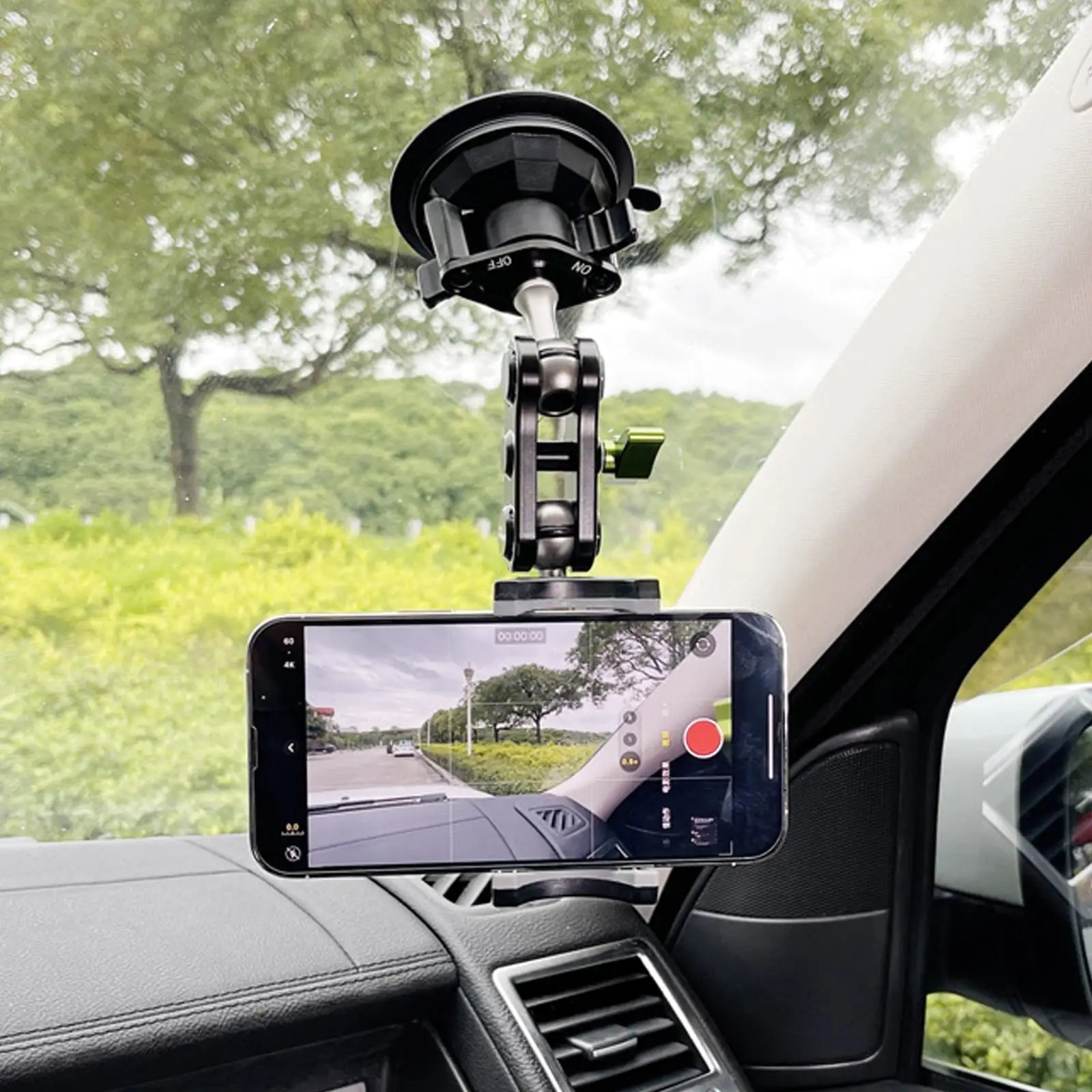 

Car Shooting Car Mobile Phone Bracket Selfie Fixed Universal Outdoor Travel Self-driving Sucker Bracket Follow Focus