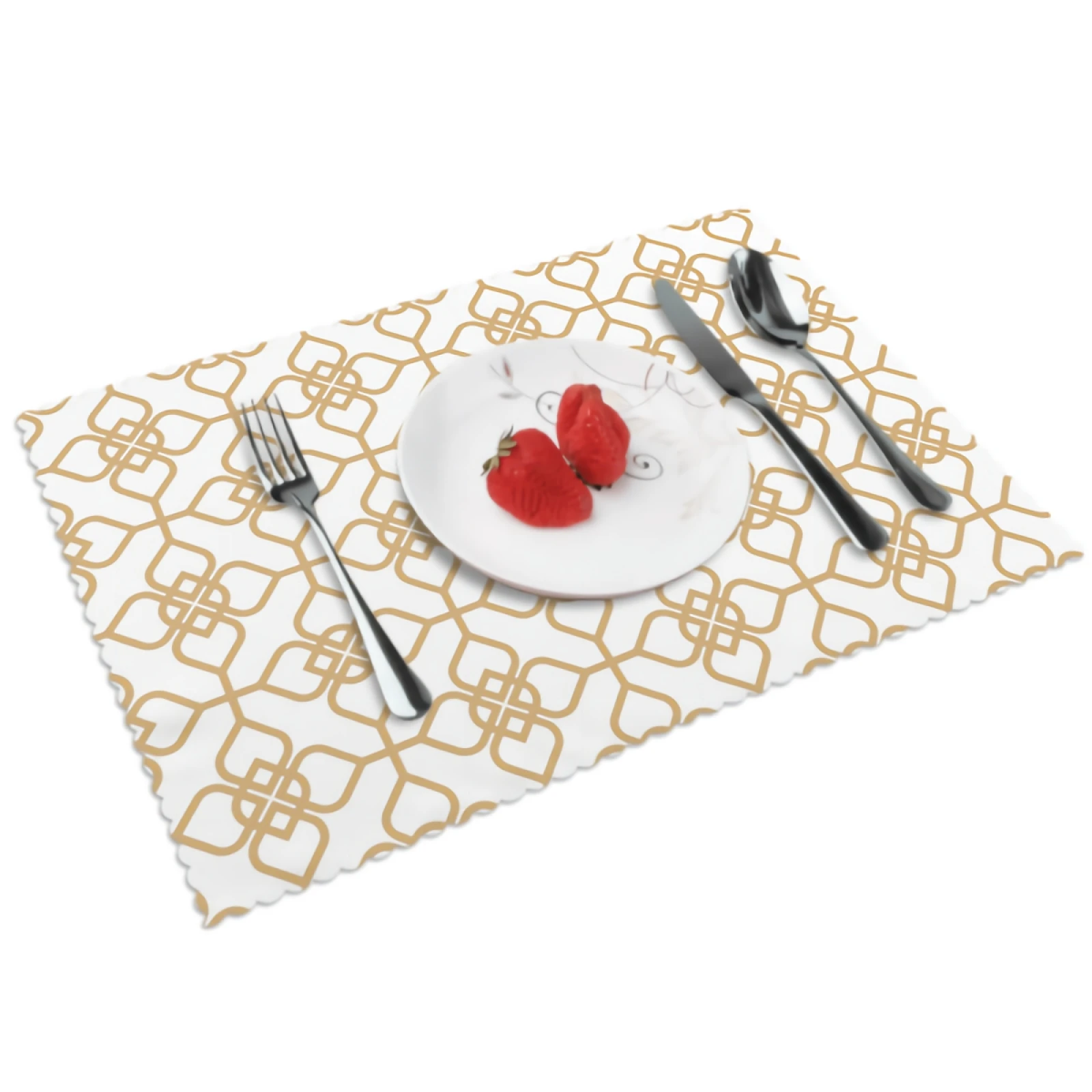 

Geometric Placemats for Dining Table 12 x 18 inches Heat Resistant Table Placemats Set of 4 for Kitchen Dining Table