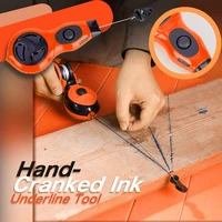hand cranked ink underline tool automatic spring precise drawing line marker drywall marking level standard line reel carpentry