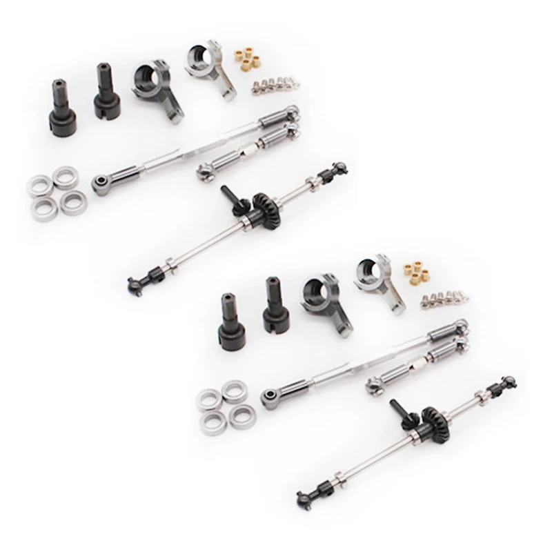 

2X For WPL B1 B-1 B14 B-14 B24 B-24 C14 C-14 C24 C-24 Metal Front Rear Axle Gear Steering Pull Rod Servo Pull Rod,Front