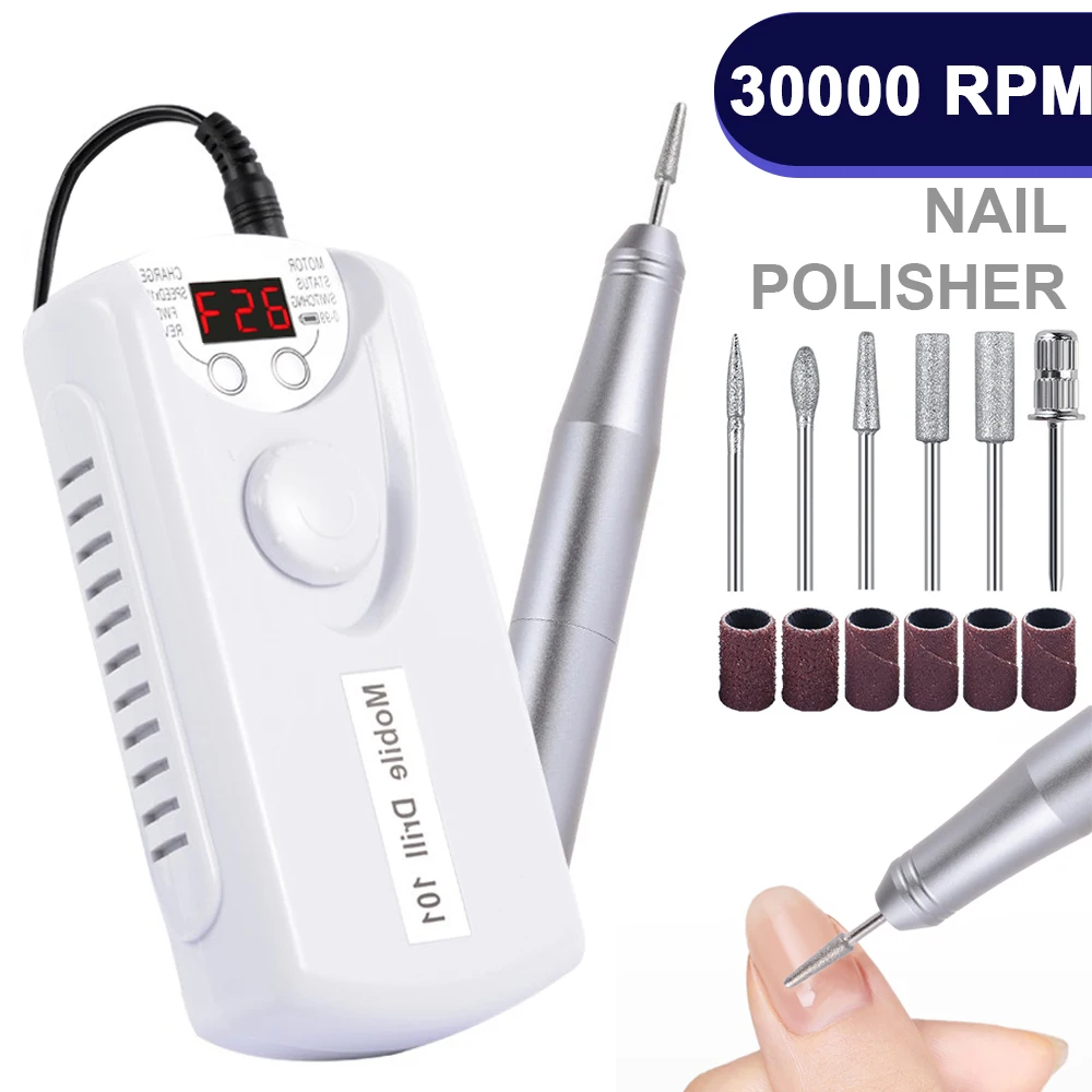 Электрическая дрель для ногтей 35000 об/мин малошумная профессиональная