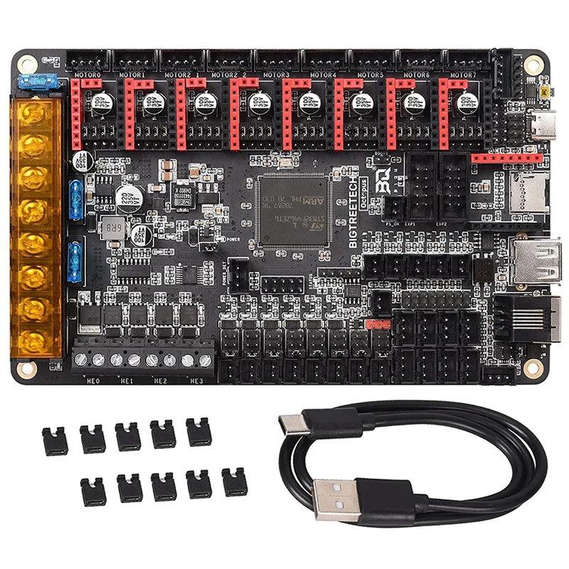 

Плата управления BIGTREETECH Octopus V1.0 BTT, 32 битная поддержка TMC2209, TMC2208 драйвер, поддержка Klipper/Marlin для 3D-принтера Voron