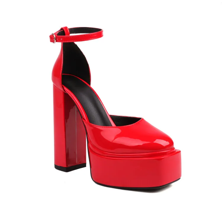 

Туфли большого размера на платформе и толстом каблуке