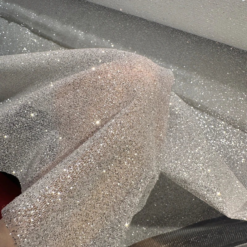 Блестящее прозрачное Сетчатое платье из серебра 925 пробы свадебное украшение для