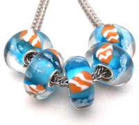 yg1835 5x 100 authenticity s925 sterling silver beads murano glassbeads beads fit european charms bracelet diy jewelry lampwork