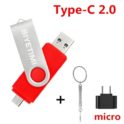 Usb-флеш-накопитель Biyetimi Type-C, 128/64/32/2,0 ГБ